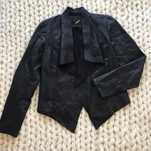 Black leather jacket